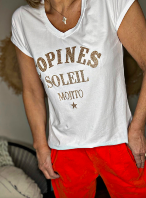 T-SHIRT MC COPINES SOLEIL MOJITO