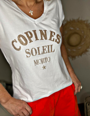 T-SHIRT MC COPINES SOLEIL MOJITO