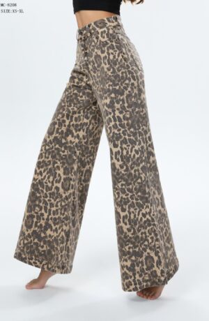 PANTALON JEAN MELLY ET CO LEOPARD BEIGE